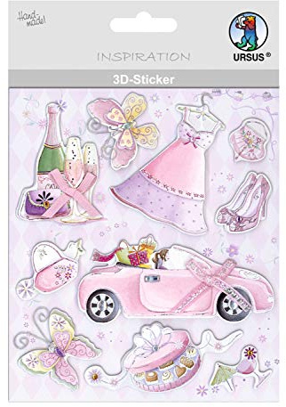 Ursus 564200121 - 3D Sticker Everyday, bestehend aus mehreren Ebenen, hochwertige Materialien, selbstklebend, ideal zum Verzieren von Grußkarten, Scrapbooking und für andere Bastelarbeiten