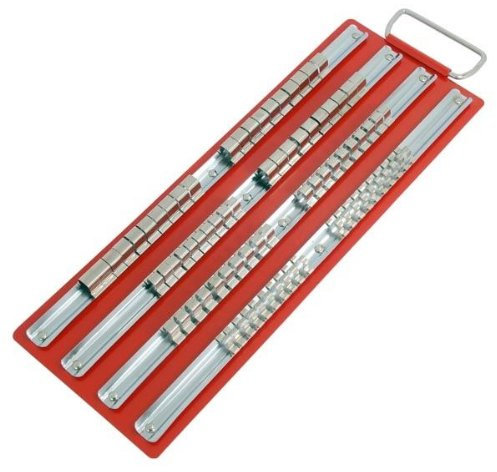 Socket Rail Fixed 400mm 4 Rail (1/2 3/8 1/4in. Dr.) 1 Pack/S