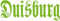cartattoo4you® AH-01695 | Duisburg - Fraktur/Altdeutsche Schrift | Autoaufkleber Aufkleber Farbe apfelgrün, in 19 Farben erhältlich, glänzend, 57 x 20 cm, Premium-Qualität Waschstrassenfest