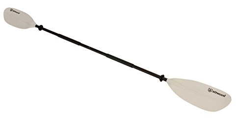 Attwood Kayak Paddle, Asymmetrical, 2-Piece, Heavy-Duty Aluminum with Comfort Grips, 7 Feet