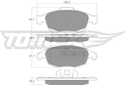 Procodis Frankreich PF1484 Bremsbelagsatz, Scheibenbremse