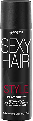 SexyHair Style Play Dirty Dry Wax Spray, 4.8 Oz | Body and Dimension | Helps Achieve Second-Day Look | All Hair Types