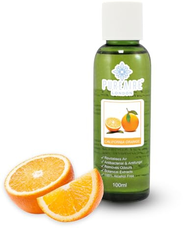 PureAire Essential Oil Blend California Orange 100ml Essential Oils for Diffusers for Home Aroma Essence for Diffusers Air Purifiers Aromatherapy Relaxation Botanical Extracts Water Soluble Fragrance