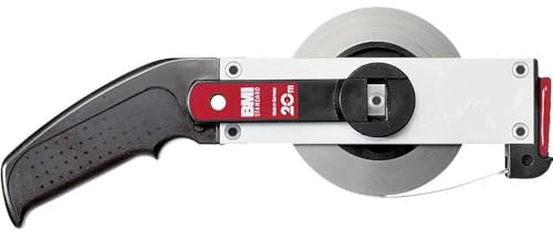 BMI 501014020A Acier-Mètre ruban graduation en mm dans cadre standard, Multicolore, 20 m
