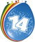 Folat 08215 - Zahlenballons/Ballon mit Zahl 14-12 / 30 cm - 8 STK.