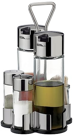 Tescoma Tischset Essig-Öl-Salz-Pfeffer-Zahnstocher, Grau, 49.5 x 26.5 x 26 cm