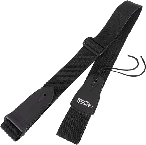 Rocktile Gitarrengurt Nylon schwarz, 142 cm