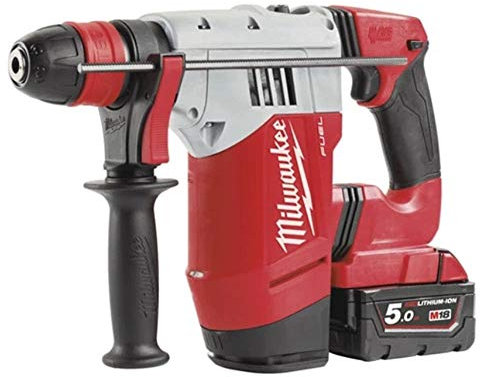 Milwaukee 4933451380 - M18 chpx-502x fixtec brushless Hammer m18 Fuel 5.0ah SDS-Plus, 3 Modes, 4.5j, Cap max de perf 28mm