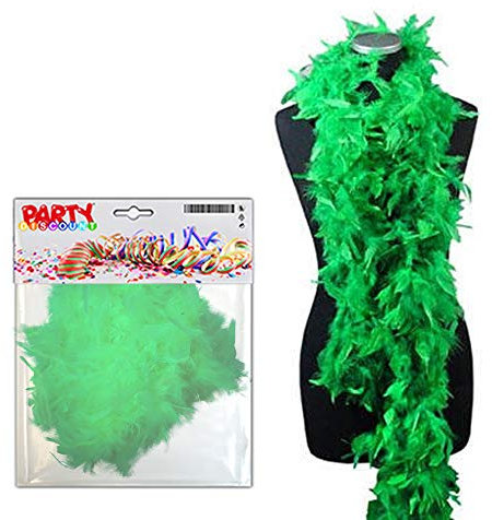PARTY DISCOUNT ® Federboa, ca. 180 cm lang, grün