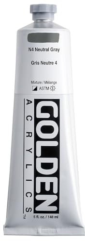 GOLDEN Heavy Body Acrylics, N4 Neutral Gray, 5 fl. oz. Tube