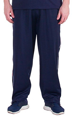 Henry Terre Herren Reha Sweat Hose Sporthose Durchgehender Reißverschluss, Farbe:Navy, Größe:L