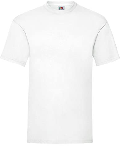 Fruit of the Loom Men's Valueweight Short Sleeve T-Shirt, White, Medium
