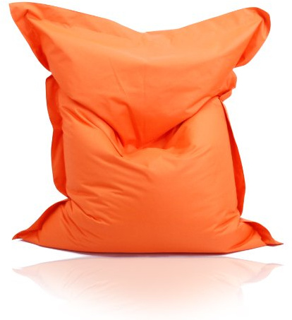 Kinzler S-10026/09 XXL Riesensitzsack, 140x180 cm, Sitzsack Outdoor Indoor, in vielen verschiedenen Farben, mit Innensack, orange