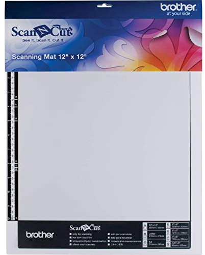 Brother ScanNCut Mat CAMATS12, 30,5 x 30,5 cm Scanmatte, Nicht klebrige Matte zum Scannen von Benutzerdefinierten Designs, Zubehör für ScanNCut Schneidemaschine
