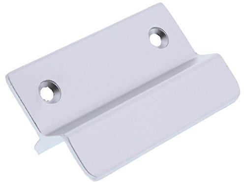 ToniTec Glasfalzgriff mit Steg, Aluminium Balkontürgriff Ziehgriff für Terrassentüren, Fensterbeschlag, einfache Montage im Glasfalz Farbe F1 Natur