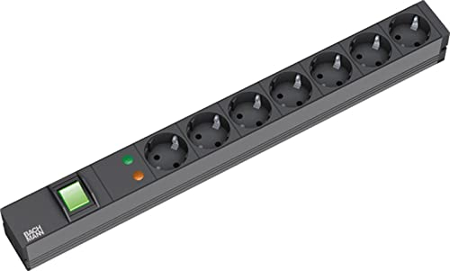 Bachmann 333.535 19Z 1HE 7-Fach Steckdosenleisten