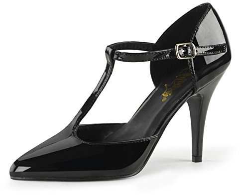 Higher Heels PleaserUSA Pumps Vanity-415 Lack schwarz Gr. 36