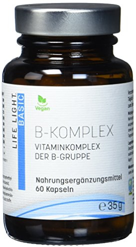 LIFE LIGHT Vitamin B-Komplex (um wichtige Stoffwechselfunktionen zu unterstützen, 60 Kapseln)
