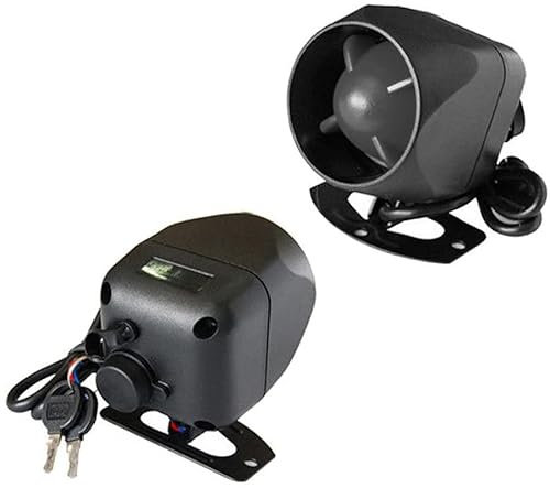 Rightclick 12V Battery Backup Siren for Car Alarm, 120dB, Universal Fit, 1 Pack, Physical Keys + Intermediate Device (Car Alarm System)
