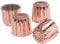 patisse Lot de 4 moules à canelés cuivre Ø4.5cm 4 Stück Canelé-Förmchen aus Kupfer, 45 mm, Rich Copper, 4.5 cm, 4
