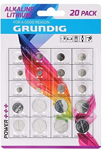 Grundig 85572, Batterie a bottone, Confezione da 20