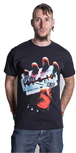 Tee Shack Judas Priest British Steel Rob Halford Officiel T-Shirt Hommes Unisexe (X-Large)