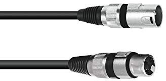 OMNITRONIC XLR Kabel 3pol 15m sw | Audiokabel mit 3-poligen XLR-Verbindern