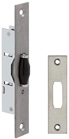 METALUX Série 23 - Serrure à encastrer 1 point rouleau avec Gâche Têtière Inox coffre 21mm x 95mm pour porte PVC ou porte metallique