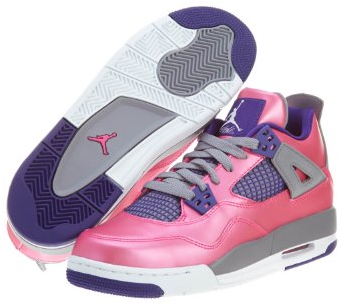 Jordan Nike Girls Air 4 Retro GS, EU:38.5;Farbe:Pink/Lila