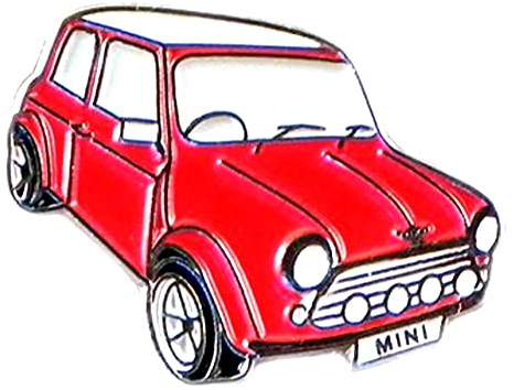 Anstecknadel, Metall, Email, Motiv Auto Mini, Rot