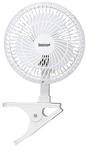 Igenix DF0006 Clip on Fan, 6 Inch, 2 Speed, Quiet Operation, Portable Clip Fan, Adjustable Tilt Angle, Mesh Grill, Ideal for Home, Office and Travel, White
