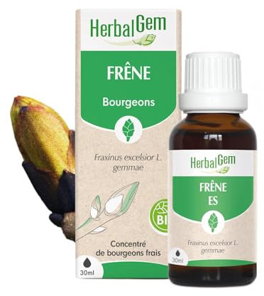 HERBALGEM - Macérât-Mère - Frêne Bio - Complément Alimentaire Gemmothérapie Concentrée - Extrait De Bourgeon Frais - Pour Articulations - Vegan - 30 ml