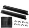 Fencher 2-Pack 1U 19 Inch Rack Mount Horizontal Cable management with mounting screws 24 slot Cable Manager Finger Duct with Cover