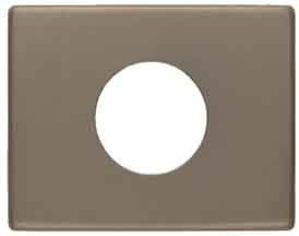 Hager aRSYS – Plaque téléphone et porte fusible Metal Bronze