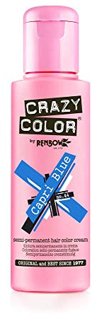 Crazy Color 4 X Crazy Color Semi Permanent Hair Dyes Capri Blue, 4 x 100 ml