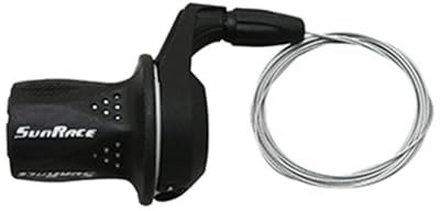 Sunrace - Poignee Tournante Droite (Derailleur Arriere) Indexee 6 Vitesses Compatible Shimano Pour Vtt - Noir