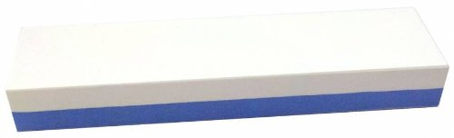Abziehstein Korund blau/weiß von Zische - FEPA 220/400 (JIS 220/1000) - 6cm Breite + Gratis-Unterlage