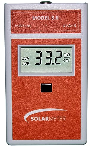 Solarmeter® 5.0 Standard UVA+B - UV-Messgerät, 280-400 nm, 0-199,9 mW/cm², Schwarz, Acryl, Teflon