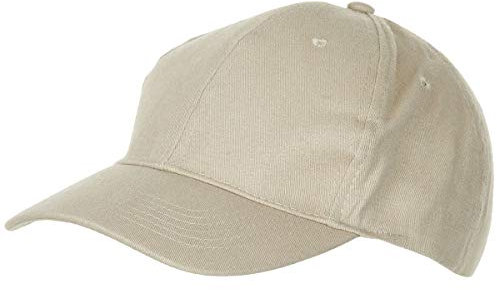 Baseball Cap, flach, Stofflasche, Messingverschluss, khaki, brushed