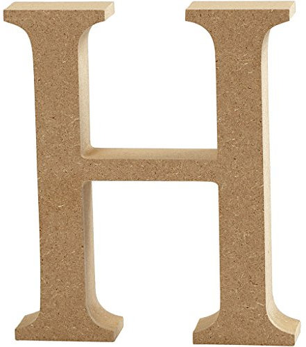 Creativ H MDF Buchstabe, braun, 13 x 2 cm