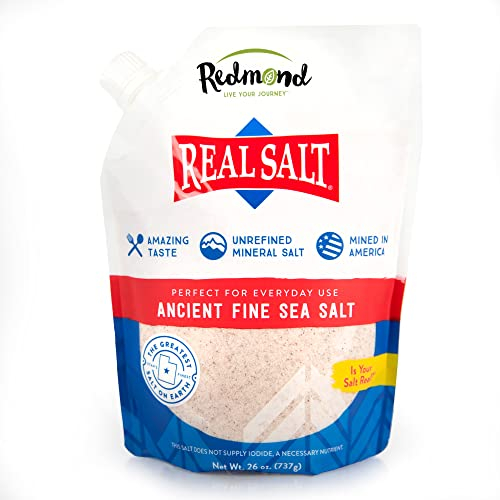 REDMOND Real Salt - Natural Unrefined Fine Salt, 26 Ounce Pouch (1 Pack)