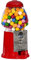 Wahou 25-1271R Distributeur de Chewing-Gum rétro Tirelire Rouge et Transparent Métal et Verre Grand modèle D16 x H28 cm