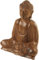 GURU SHOP Holzbuddha, Buddha Statue, Handarbeit 20 cm, Dhyana Mudra - Design 5, Braun, Buddhas