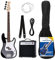 Rocktile Groover's Pack PB E-Bass Komplettset Schwarz (Verstärker, Tasche, Kabel, Gurt, Ersatzsaiten und Schule mit DVD)