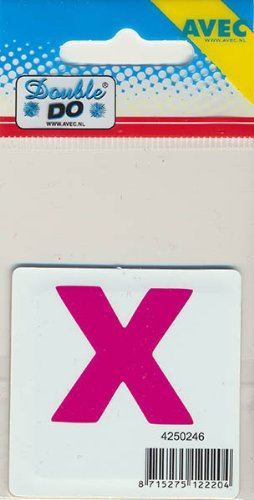 Avec Double DO® Stanzschablone, Alphabet groß x, Schablonengröße 5 cm x 5 cm