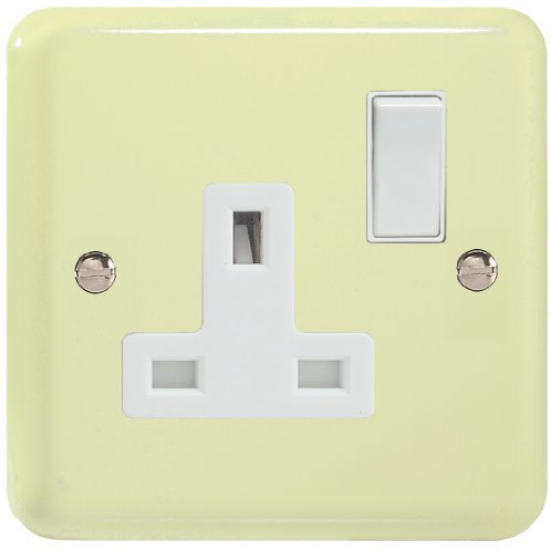 Varilight 1-Gang 13A Double Pole Switched Socket White Chocolate