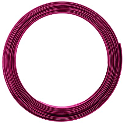 Vaessen Creative 24235-006 Aludraht Flach Schmuck, Biegsam, Aluminium, rosa, 5 x 1 mm x 5 m