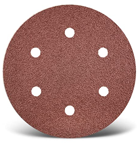 MENZER Red Klett-Schleifscheiben, 225 mm, 6-Loch, f. Trockenbauschleifer, Normalkorund (5 Stk.) K240