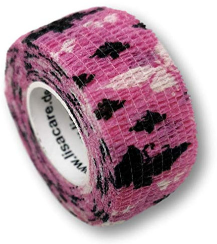 Pflasterverband, Wundpflaster, Kinderpflaster, Tierpflaster, elastisch & ohne Kleber, 2,5cm breit (2er Packung, Schmetterling Lila)