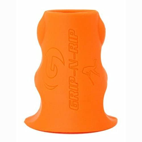 Grip-n-Rip Trigger Baseball-/Softball-Schlägergriff, ergonomisches asymmetrisches Design für verbesserten Komfort und Kontrolle, mit Rillen für Fingerplatzierung, glatte Handflächenentlastung (Orange)